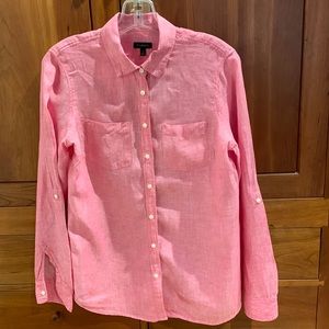 TALBOTS SMALL 100% LINEN BLOUSE